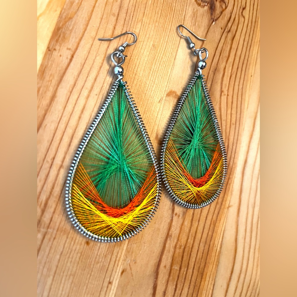 Teardrop rainbow earrings